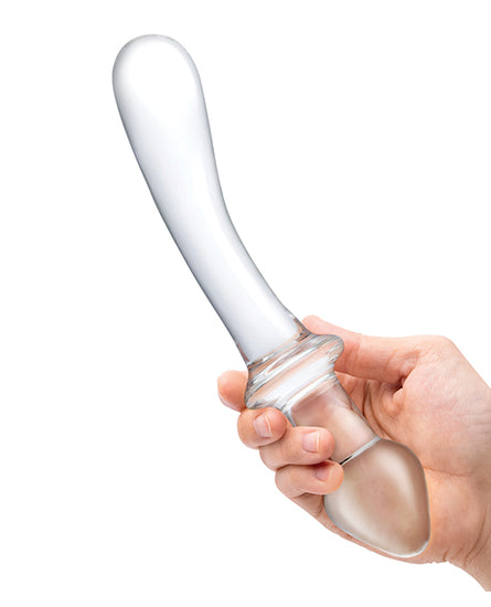 Glas 9" Classic Curved Dual Ended Dildo - Clear - Empower Pleasure
