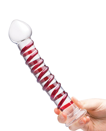 Glas 10" Mr. Swirly Dildo - Red - Empower Pleasure