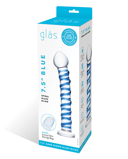 Glas Spiral Glass Dildo - Blue - Empower Pleasure