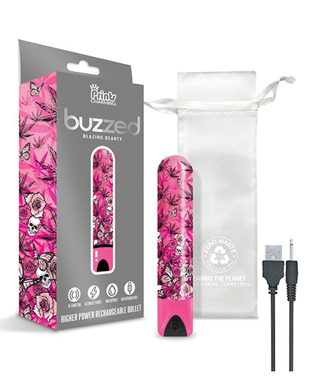 Buzzed 3.5" Rechargeable Bullet - Blazing Beauty Pink - Empower Pleasure