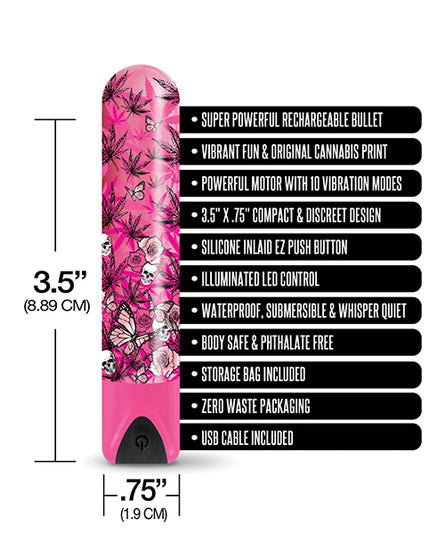 Buzzed 3.5" Rechargeable Bullet - Blazing Beauty Pink - Empower Pleasure