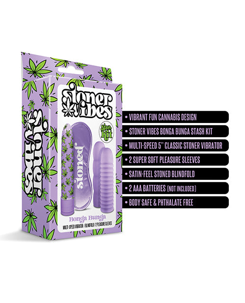 Stoner Vibes Bonga Bunga Stash Kit - Purple - Empower Pleasure