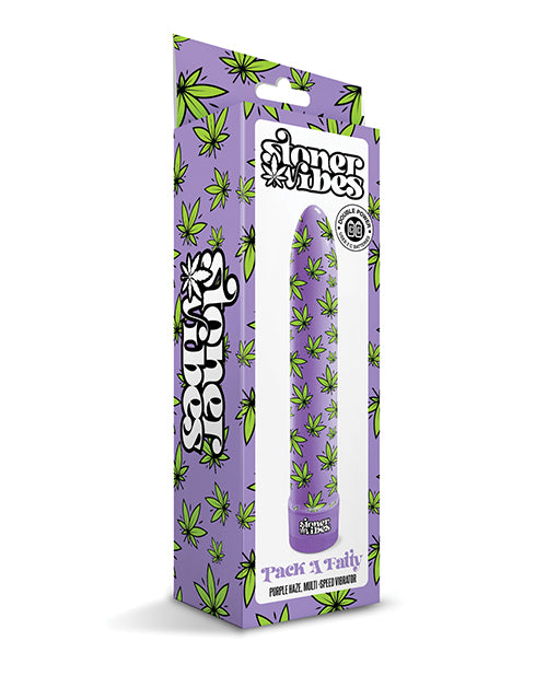 Stoner Vibes Pack A Fatty Multi Speed Vibrator - Purple Haze - Empower Pleasure