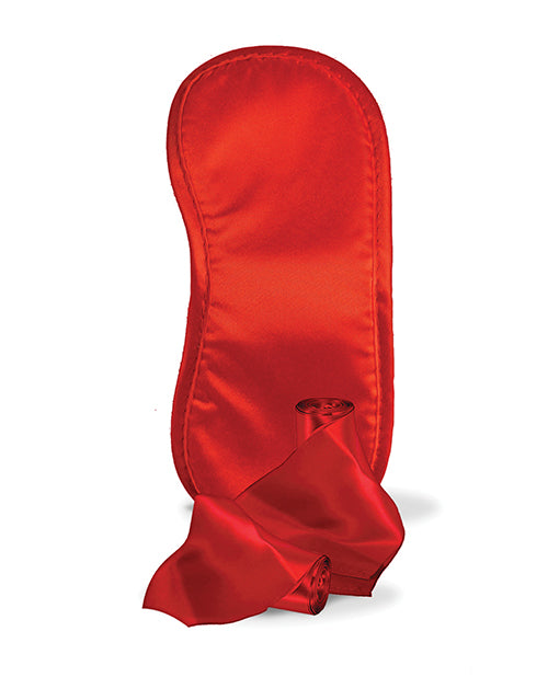 Pleasure Package We're Going to Need a Safe Word Satin Blind Fold, Wrist & Ankle Sash - Red - Empower Pleasure