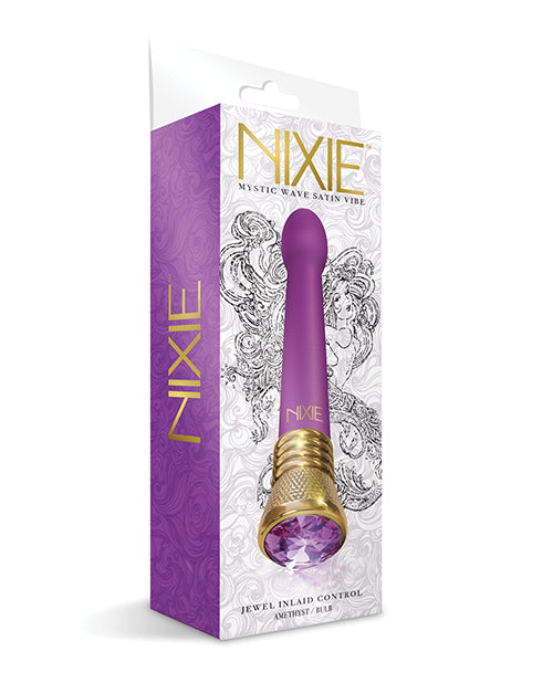 Nixie Mystic Wave Satin Bulb Vibe - 10-Function Amethyst - Empower Pleasure