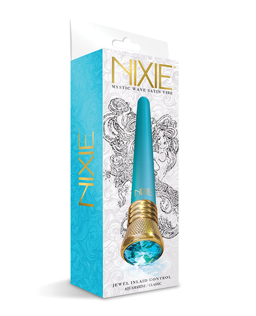 Nixie Mystic Wave Satin Classic Vibe - 10-Function Aquamarine - Empower Pleasure