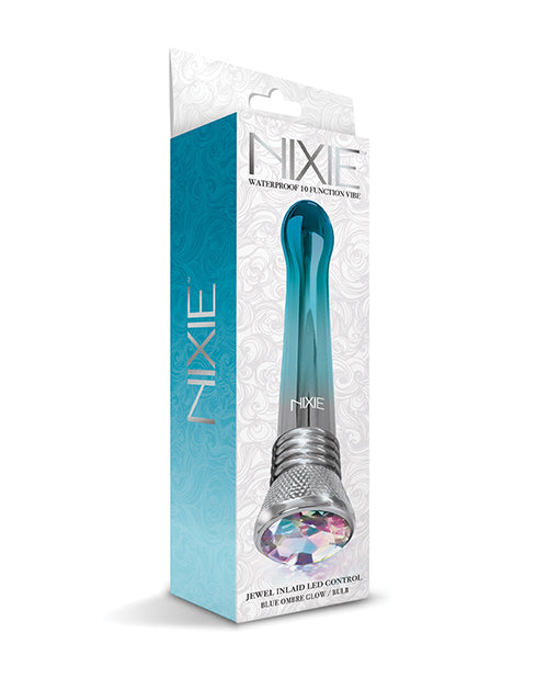 Nixie Waterproof Bulb Vibe  - 10-Function Blue Ombre Glow - Empower Pleasure