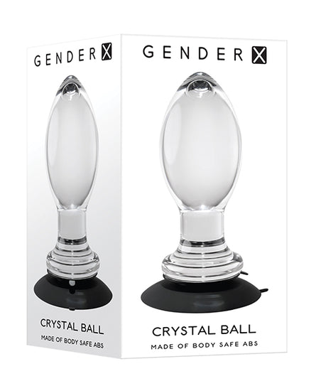 Gender X Crystal Ball Plug w/Suction Cup - Clear - Empower Pleasure