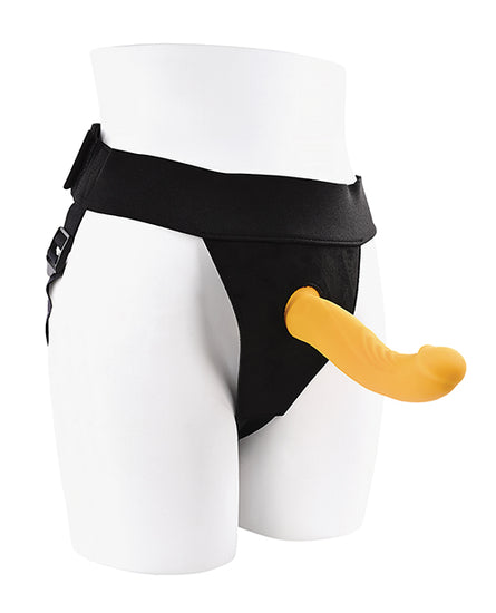 Gender X Sweet Embrace Dual Motor Strap On Vibe w/Harness - Yellow - Empower Pleasure