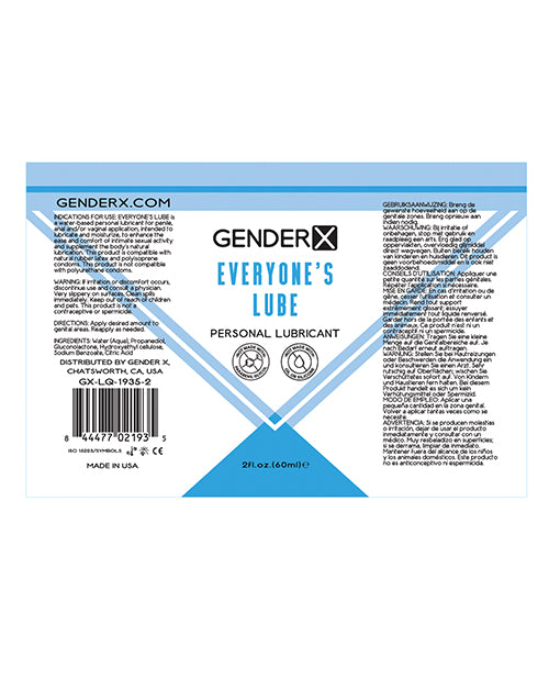 Gender X Flavored Lube - 2 oz Everyone's - Empower Pleasure