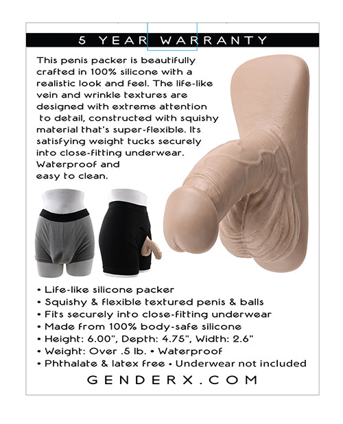 Gender X 4" Silicone Packer - Ivory - Empower Pleasure