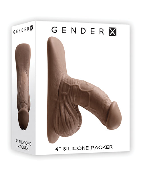 Gender X 4" Silicone Packer - Dark - Empower Pleasure