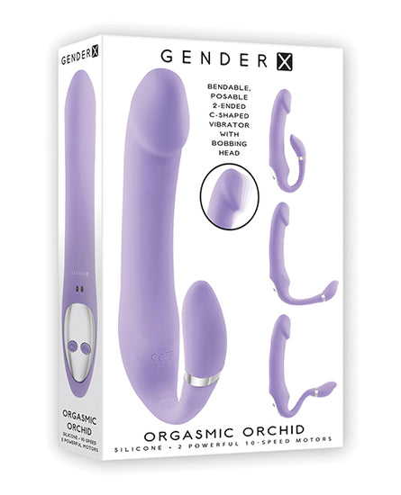 Gender X Orgasmic Orchid Posable Vibrator - Purple - Empower Pleasure