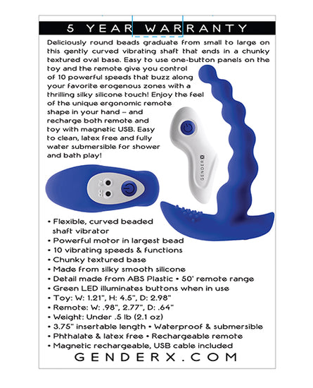 Gender X Beaded Pleasure - Blue - Empower Pleasure