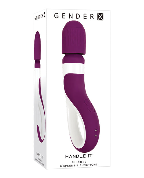 Gender X Handle It Wand - Purple/White - Empower Pleasure