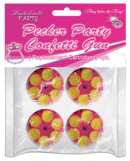 Party Pecker Confetti Refill Cartridge - Pack of 4 - Empower Pleasure