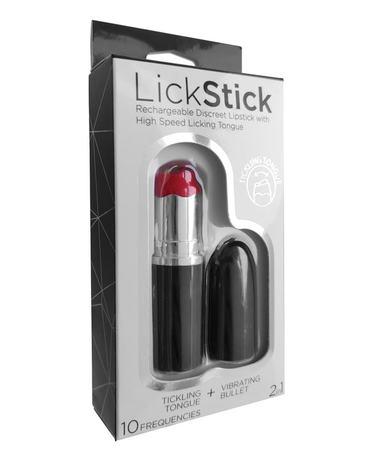 Lick Stick Rechargeable Discreet Lipstick Bullet w/High Speed Licking Tongue - Empower Pleasure