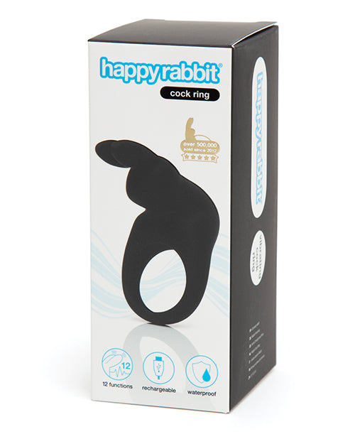 Happy Rabbit Rechargeable Cock Ring - Black - Empower Pleasure