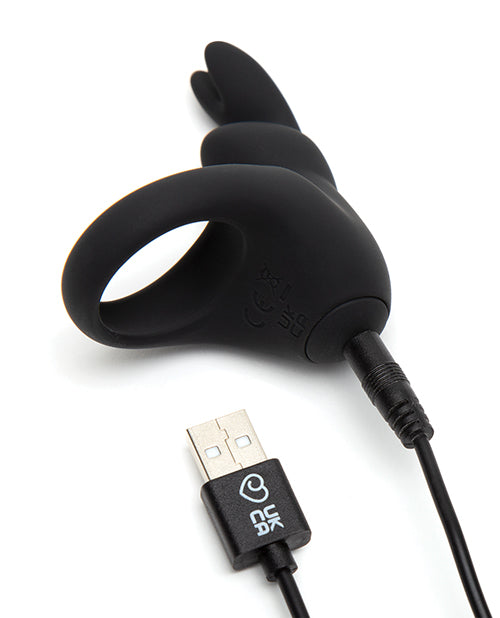 Happy Rabbit Rechargeable Cock Ring - Black - Empower Pleasure