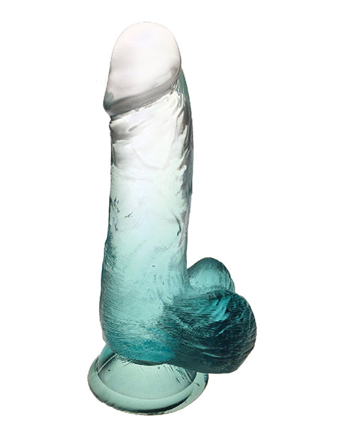 Shades Jelly TPR Gradient Dong Small - Emerald - Empower Pleasure