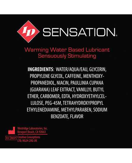 ID Sensation Waterbased Warming Lubricant - Empower Pleasure