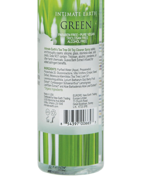 Intimate Earth Toy Cleaner Spray - 4.2 oz Green Tea Tree Oil - Empower Pleasure