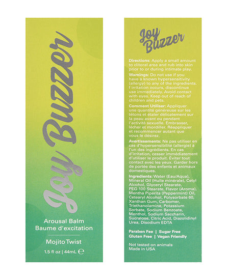 Jelique Joy Buzzer Mojito Twist - 1.5oz - Empower Pleasure