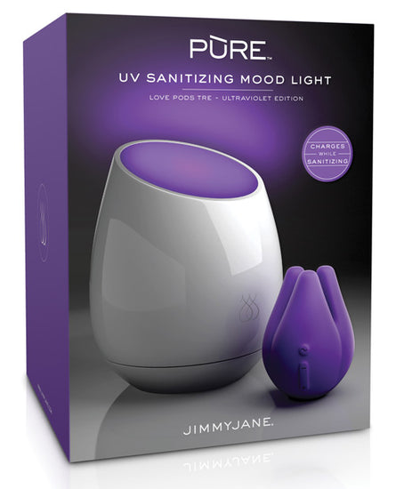 Jimmyjane Love Pods Tre Pure UV Sanitizing Mood Light - Ultraviolet Edition - Empower Pleasure