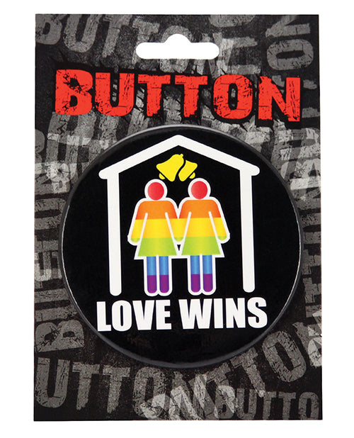 3" Button Female - Love Wins - Empower Pleasure