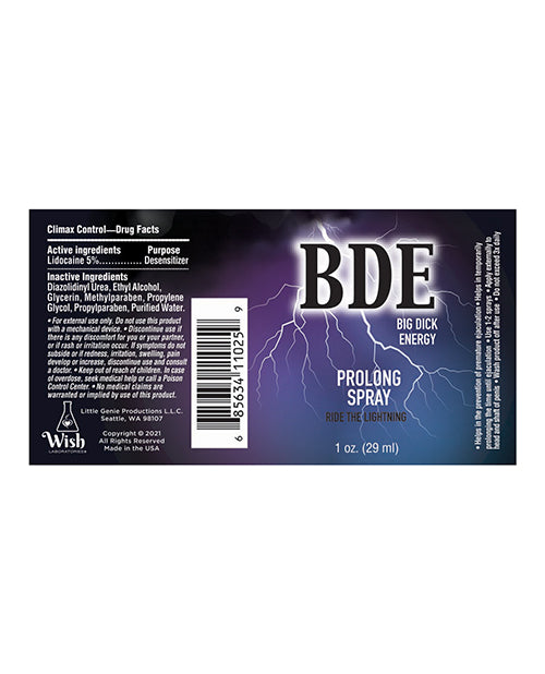 BDE Prolong Spray - 1 oz - Empower Pleasure