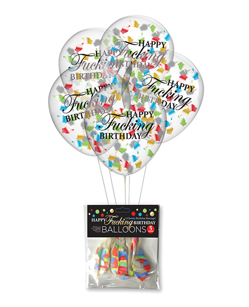 Happy Fucking Birthday Confetti Balloons - Empower Pleasure