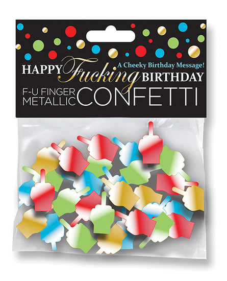 Happy Fucking Birthday FU Finger Confetti - Empower Pleasure