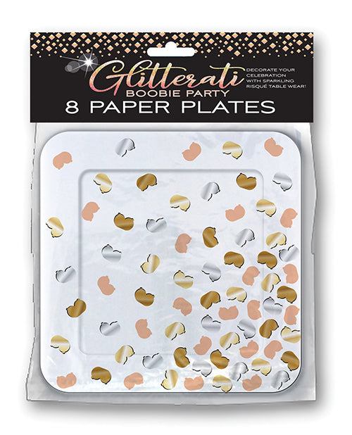 Glitterati Boobie Party Plates - Pack of 8 - Empower Pleasure