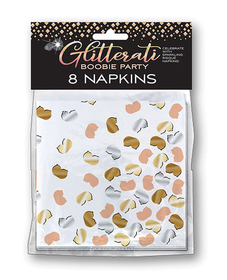 Glitterati Boobie Party Napkins  - Pack of 8 - Empower Pleasure
