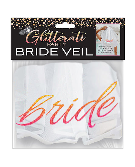 Glitterati Bride Veil - Rose Gold/White - Empower Pleasure