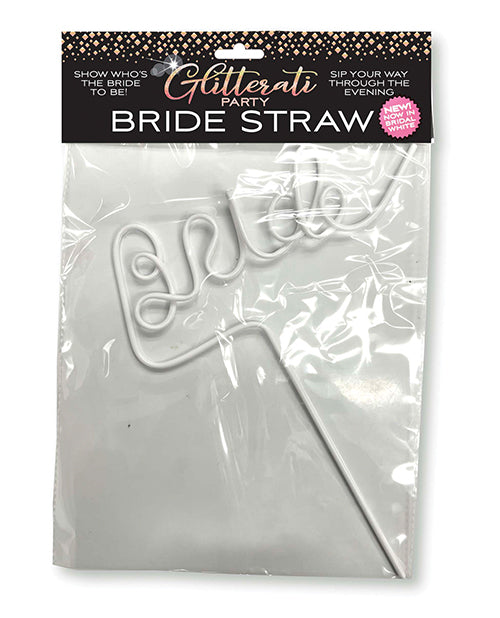 Glitterati Bride Straw - White - Empower Pleasure