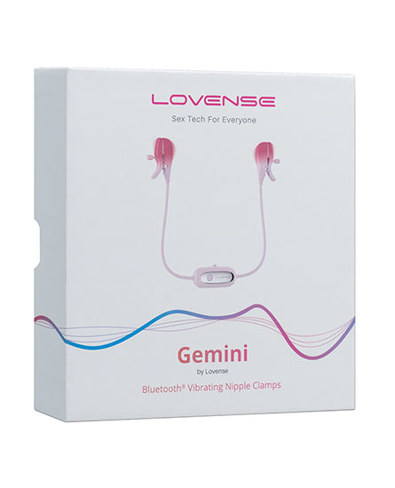 Lovense Gemini Vibrating Nipple Clamps - Pink Lovense Gemini Vibrating Nipple Clamps - Pink