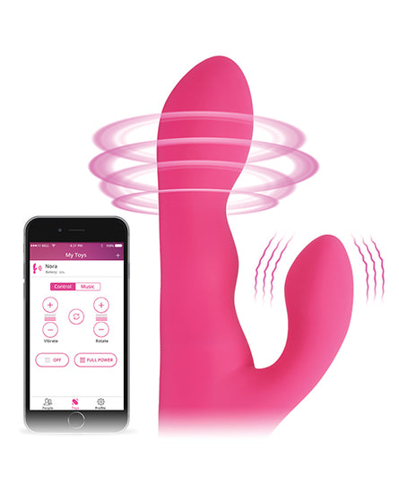 Lovense Nora Rotating Head Rabbit - Pink - Empower Pleasure