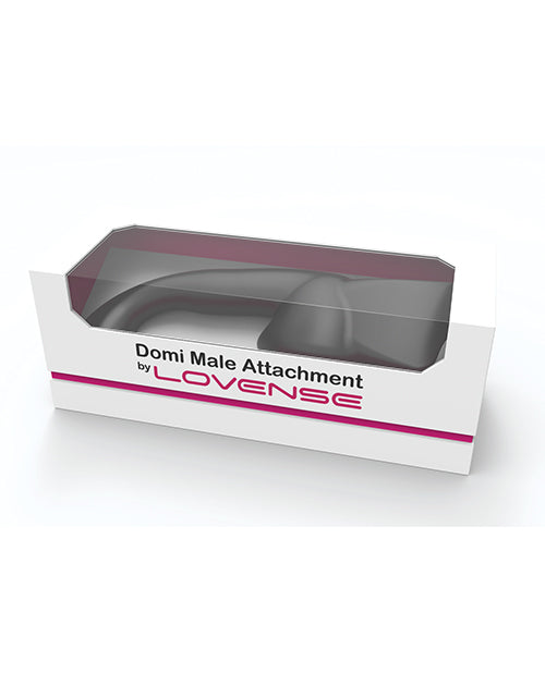 Lovense Domi Flexible Rechargeable Mini Wand Male Attachment - Black - Empower Pleasure