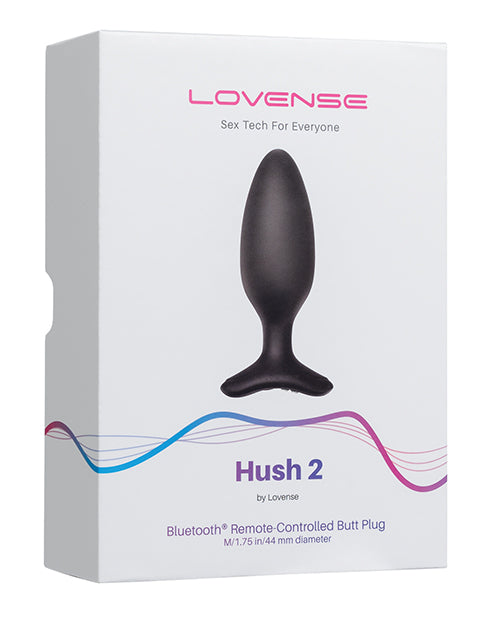Lovense Hush 2 - 1.75" Butt Plug - Black - Empower Pleasure
