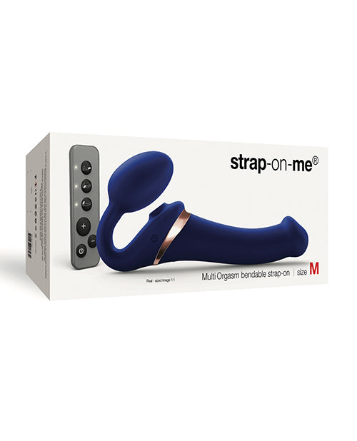 Strap On Me Multi Orgasm Bendable Strapless Strap On Medium - Night Blue - Empower Pleasure