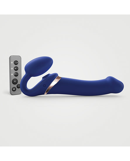 Strap On Me Multi Orgasm Bendable Strapless Strap On Large - Night Blue - Empower Pleasure