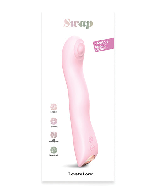 Love to Love Swap Tapping Vibrator - Baby Pink - Empower Pleasure