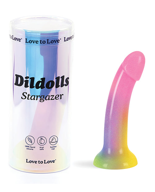 Love to Love Silicone Dildolls Stargazer - Gradient Rainbow with Glitter - Empower Pleasure