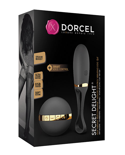 Dorcel Secret Delight Voice Control Egg - Black/Gold