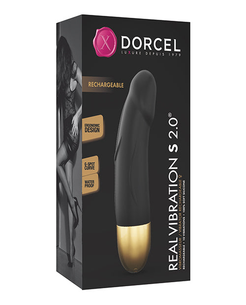 Dorcel Real Vibration S 6" Rechargeable Vibrator 2.0 - Gold