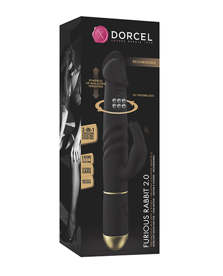 Dorcel Thrusting & Spinning Furious Rabbit 2.0 - Black - Empower Pleasure