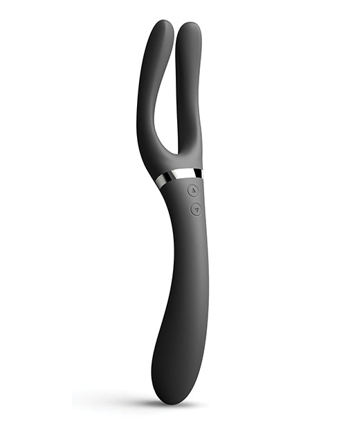 Dorcel Infinite Joy Bendable Forked Vibrator - Black - Empower Pleasure