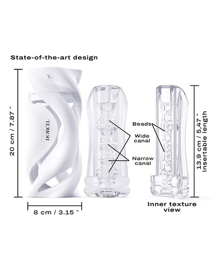 Dorcel Deep Blow Masturbator - White - Empower Pleasure