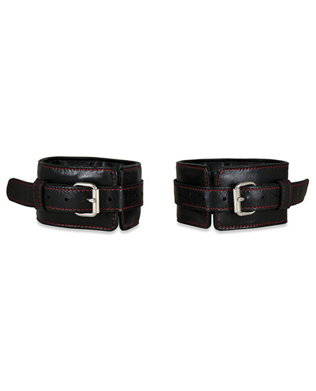 Sultra Lambskin Ankle Cuffs - Black - Empower Pleasure